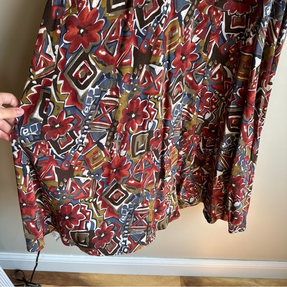 Vintage All That Jazz Print Scoop Neck Maxi Dress - Picture 4 of 12